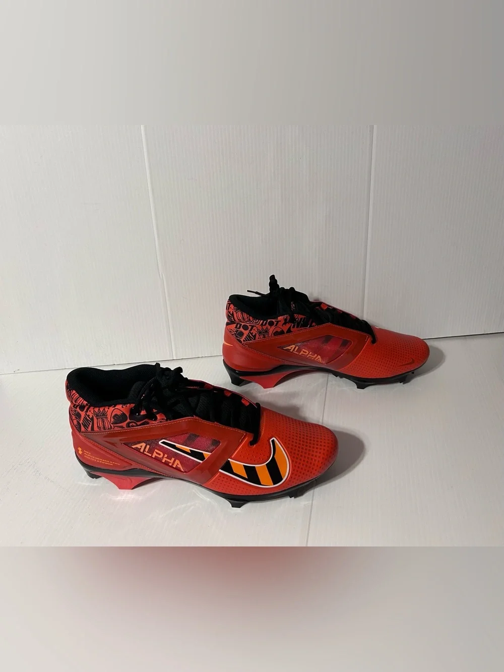NIKE FQ3984-600 Alpha Menance 4 Pro NRG football cleats men size 14